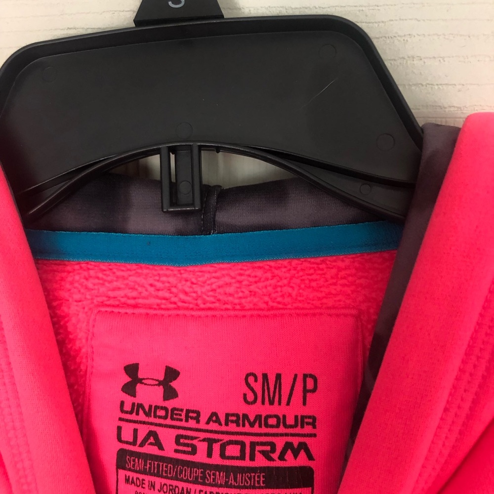 neon pink under armor hoodie - Picture 2 of 2
